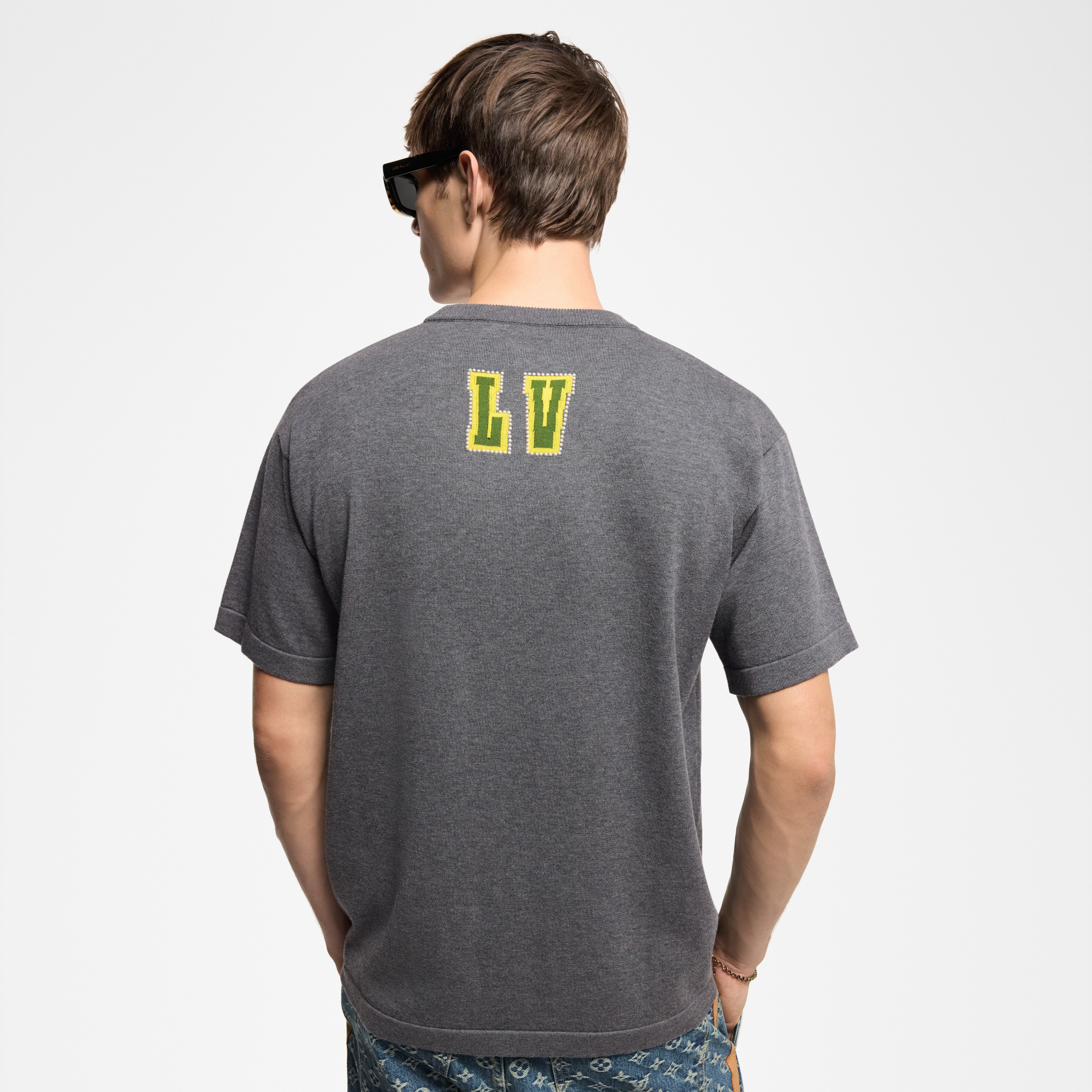 Embellished Short-Sleeved Cotton Crewneck - Ready-to-Wear | LOUIS